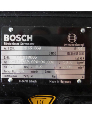 Bosch Servomotor SD-B4.092.020-04.000 1070913869 OVP