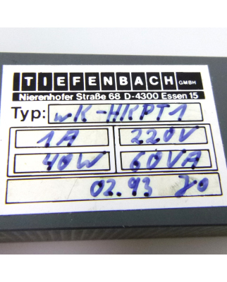Tiefenbach Magnetschalter wK-HKPT1 220V GEB