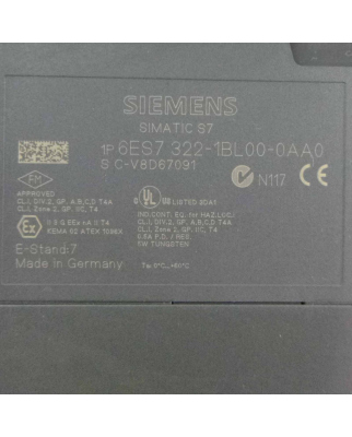 Simatic S7-300 SM322 6ES7 322-1BL00-0AA0 E-Stand:07 GEB