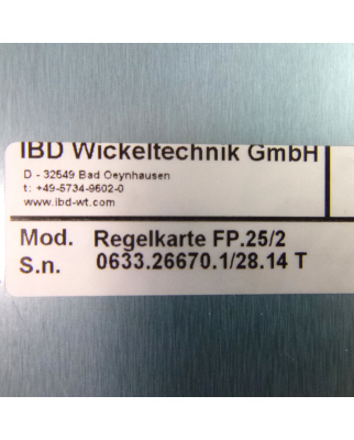 IBD Stromregelkarte FP.25/2 OVP