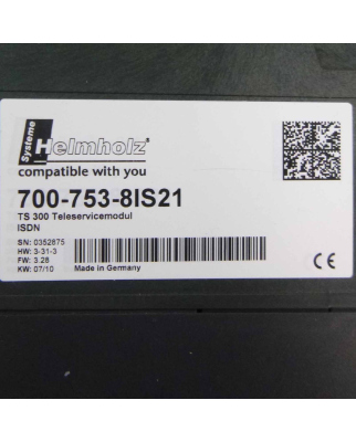Helmholz TS300 ISDN Teleservicemodul 700-753-8IS21 HW:3-31-3/FW:3.28 GEB