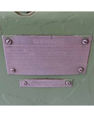 Siemens Gleichstrom-Servomotor 1HU3076-0AC01-0ZZ9-Z Z=G81 + ROD320 GEB