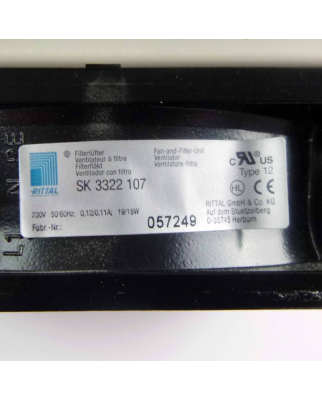 RITTAL Schaltschrankfilterlüfter SK3322 107 + Papst 4650N GEB