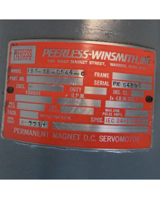 Peerless-Winsmith DC-Servomotor 181-18-0544-0 GEB