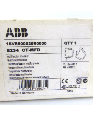 ABB Multifunktionszeitrelais E234 CT-MFD 1SVR500020R0000 SIE