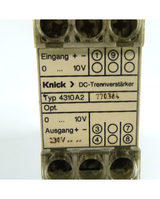Knick DC-Trennverstärker Typ 4310 A2 230V GEB