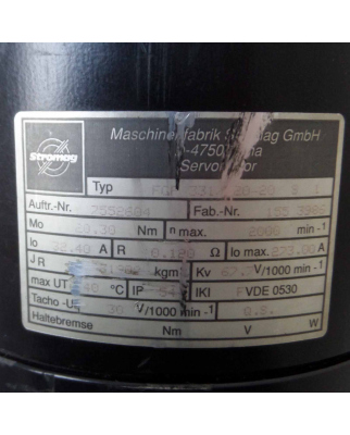 Stromag Servomotor FGP331/020-20S1 7552604 GEB