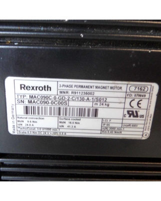 Rexroth Servomotor MAC090C-0-GD-2-C/130-A-1/S012 R911235002 GEB