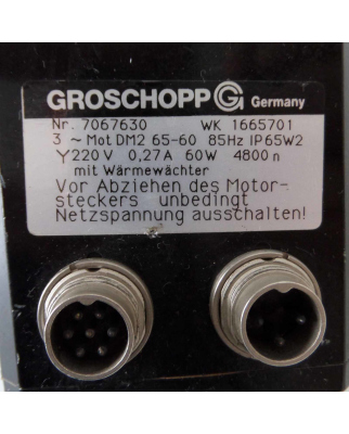 Groschopp Getriebemotor DM265-60 WK1665701 + E32 i=5 GEB