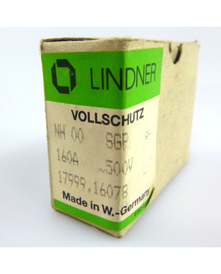 Lindner Vollschutz NH00 SGP 160A 500V 17999.16078 OVP