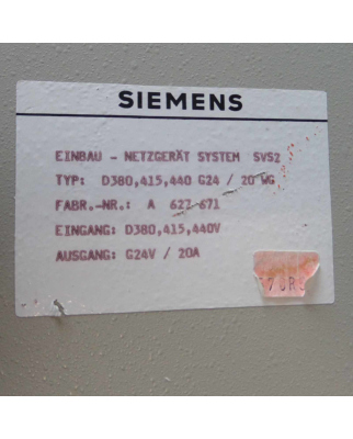 Siemens Einbau-Netzgerät System SVS2 6EV1352-5AK00 20A GEB