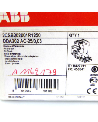 ABB FI-Block DDA202 2CSB202001R1250 OVP