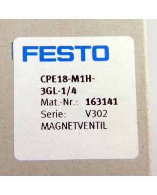 Festo Muffenventil CPE18-M1H-3GL-1/4 163141 OVP