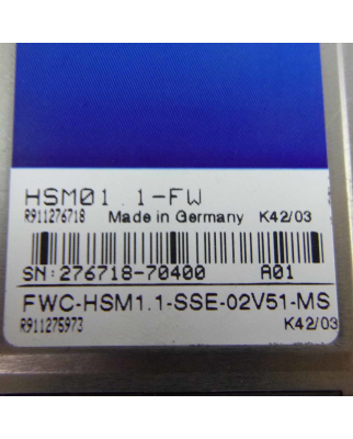 Indramat Speicher Modul HSM01.1-FW FWC-HSM1.1-SSE-02V51-MS GEB