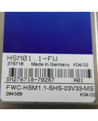 Indramat Speicher Modul HSM01.1-FW FWC-HSM1.1-SHS-03V33-MS GEB