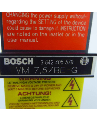 Bosch Versorgungsmodul VM 7,5/BE-G 3842405579 T160-922 GEB