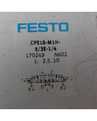 Festo Magnetventil CPE18-M1H-5/3E-1/4 170249 GEB