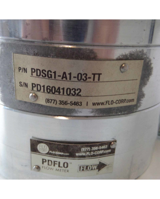 Flo Corp Flow Meter PDFLO PDSG1-A1-03-TT + FIP-10HS GEB