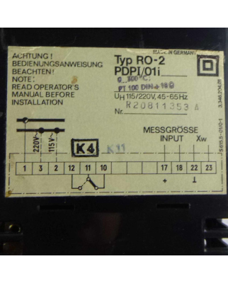 BBC Metrawatt Temperaturregler RO-2 PDPI/01i 0-300°C GEB