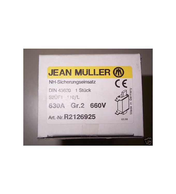 Jean M&uuml;ller NH-Sicherungseinsatz R2126925 630A Gr.2 660V OVP