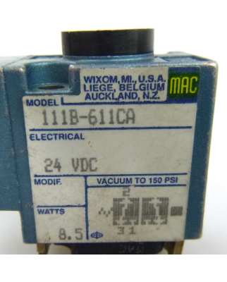 MAC Magnetventil 111B-611CA 24VDC GEB