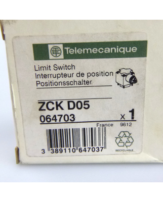 Telemecanique Positionsschalter ZCK D05 064703 OVP