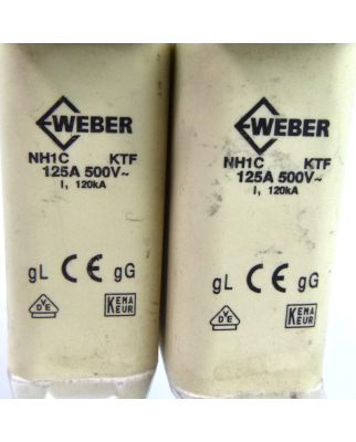 Weber Sicherungseinsätze NH1C KTF 125A 500V gL gG...