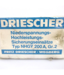 Driescher Sicherungseinsätze NHGY 200A 500V gL (3Stk.) OVP