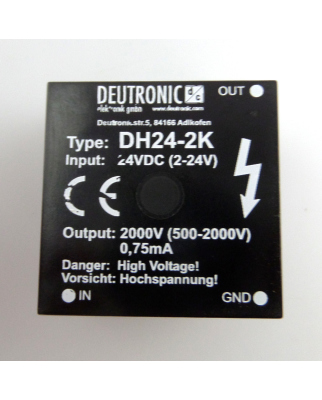 Deutronic Hochspannungsmodul DH24-2K 24VDC NOV
