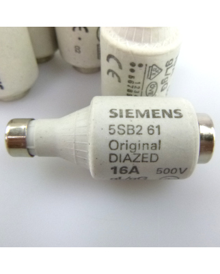 Siemens Diazed Sicherungseinsätze DII 16A 5SB261 (10Stk.) GEB