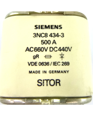 Siemens Sitor Sicherungseinsatz 3NC8 434-3 GEB