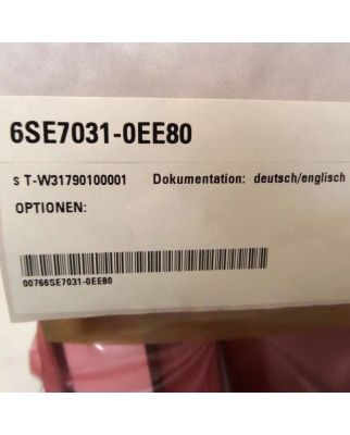 Siemens SIMOVERT Masterdrive 6SE7031-0EE80 OVP