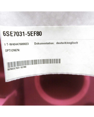 Siemens SIMOVERT Masterdrive 6SE7031-5EF80 OVP