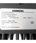 Siemens MICROMASTER MM 411 ECOFAST + Widerstandsbremse 6SE6411-6AD21-5VS8 + 6SE6401-1RB00-0AA0 NOV