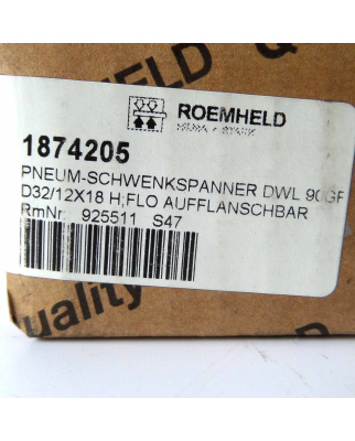 Roemheld Pneumatik-Schwenkspanner DWL 90GF 1874205 D32/12X18 OVP