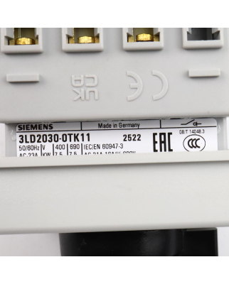 Siemens Hauptschalter 3LD2030-0TK11 OVP