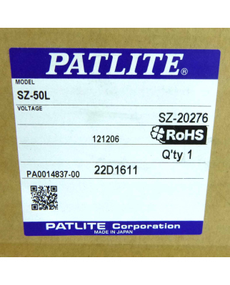 Patlite Montagefuß SZ-50L SZ-20276 OVP