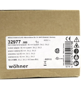 Wöhner Sammelschienentadapter 32977 OVP
