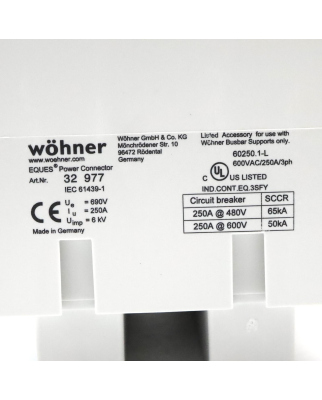 Wöhner Sammelschienentadapter 32977 OVP