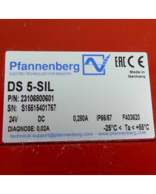 Pfannenberg Hupe Schallgeber DS 5-SIL 23106800601 24V OVP