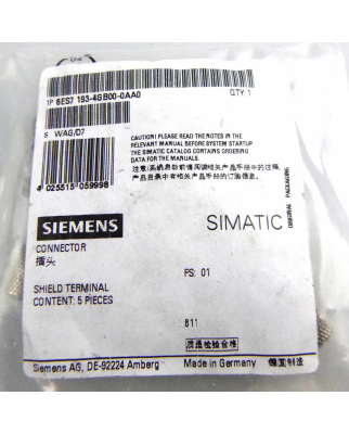 Siemens Schirmklemmen 6ES7193-4GB00-0AA0 (25Stk) OVP