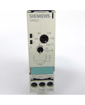 Siemens Temperaturüberwachungsrelais 3RS1000-1CD20 GEB