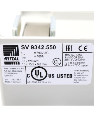 RITTAL CB-Geräteadapter SV 9342.550 OVP