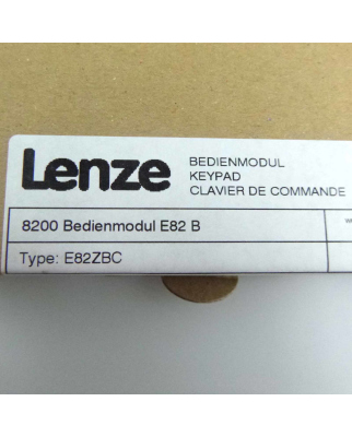 Lenze Bedienmodul E82 B Type E82ZBC 00417192 SIE