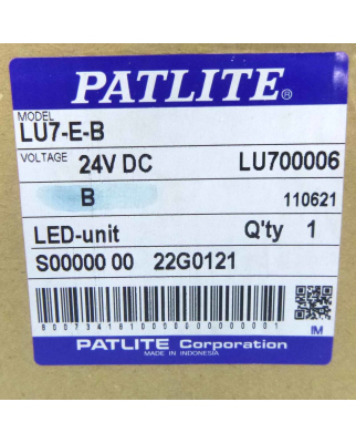 Patlite Signalleuchte LU7-E-B 24 V DC OVP