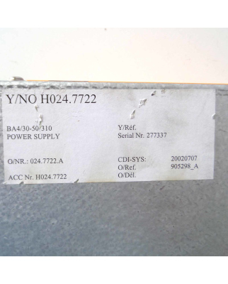 Socapel Power Supply BA4/30-50-310 NOV