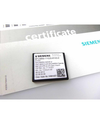 Siemens Sinumerik 840DE 6FC5850-3YG20-6YA0-Z Z=A03 + 3x 6FC5800-0AA00-0YB0 OVP
