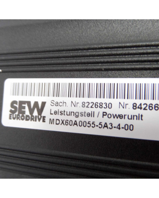 SEW Frequenzumrichter Movidrive MDS60A0055-5A3-4-00 826502X NOV