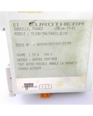 EUROTHERM Relais TE10S/25A/240V/LGC/00 GEB