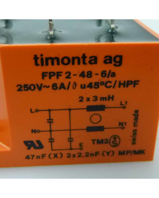Timonta Störschutzfilter FPF2-48-6/A 250V~6A NOV
